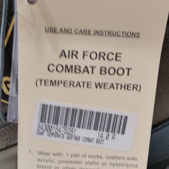 Belleville USAF Temperate Weather Men\'s Combat Gortex BootS SIZE 14R Sage AFTW